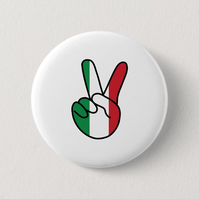 Italienische Flagge / Zeichen Button (Vorderseite)
