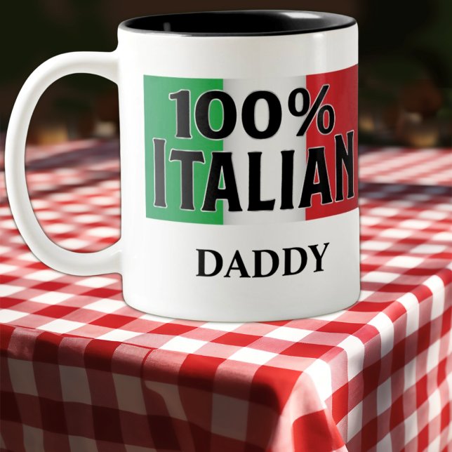 Italienische Flagge zu 100% italienische Tasse (Von Creator hochgeladen)