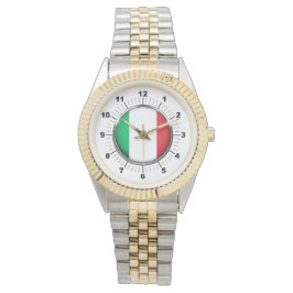 Italienische Flagge - Zweitklone-Armbanduhr Armbanduhr