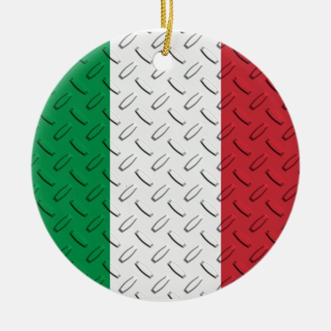 Italienische Flaggen-Diamant-Platten-Verzierung Keramikornament (Vorne)