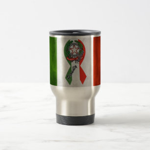 Italienische Flaggen-stolze italienische Thermo Reisebecher