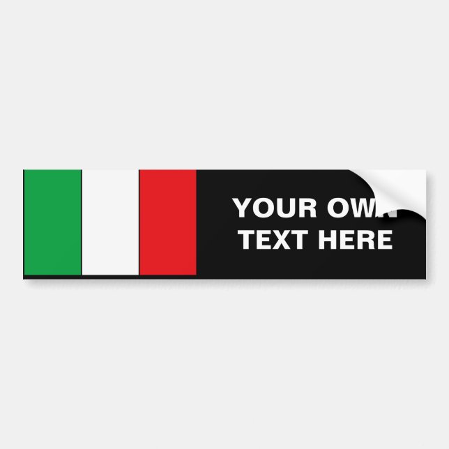 Italienische Flaggen-T - Shirts und Geschenke Autoaufkleber (Vorne)