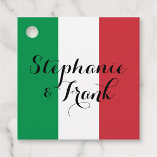 Italienische Flaggenfarben Hochzeit Geschenkanhänger