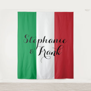 Italienische Flaggenfarben Hochzeit Wandteppich