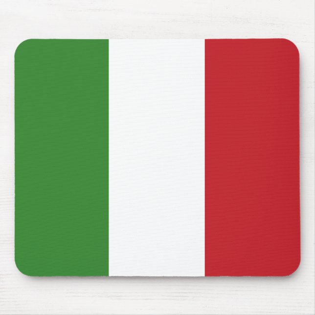 Italienische Flaggenfarben Italien Grün Rot Mousepad (Vorne)