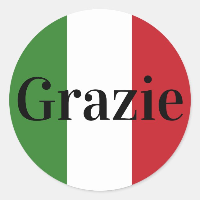 Italienische Flaggenfarben Italienisches Grünes Ro Runder Aufkleber (Vorderseite)