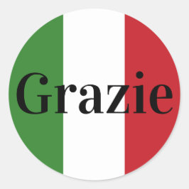 Italienische Flaggenfarben Italienisches Grünes Ro Runder Aufkleber
