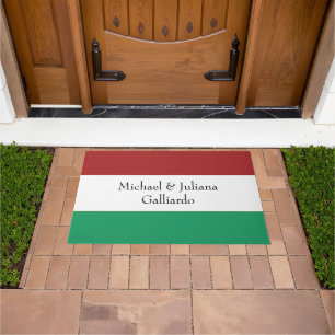 Italienische Flaggenfarben Nachname Name Benutzerd Fußmatte