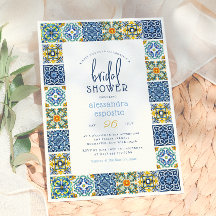 Italienische Fliesen | Lemon Theme Summer Brautpar