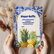 Italienische Fliesen Zitrone Baby Duschdiapper Tom