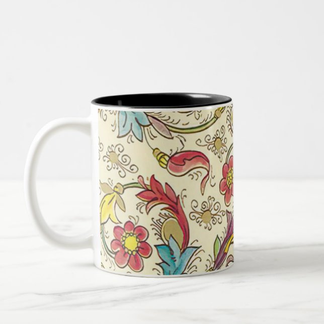 Italienische Florentiner Schnörkel Zweifarbige Tasse (Links)