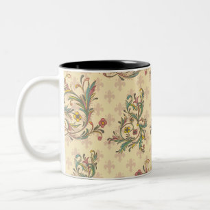 Italienische Florentiner Schnörkel Zweifarbige Tasse