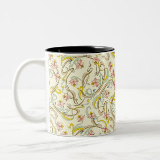 Italienische Florentiner Schnörkel Zweifarbige Tasse