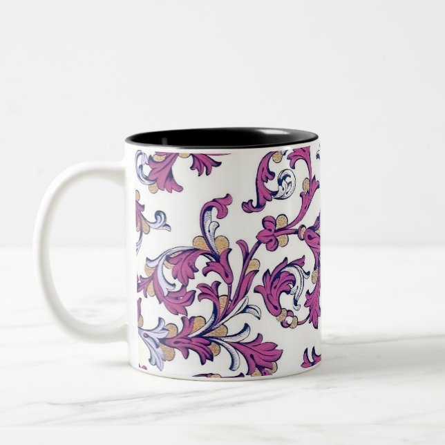 Italienische Florentiner Schnörkel Zweifarbige Tasse (Links)