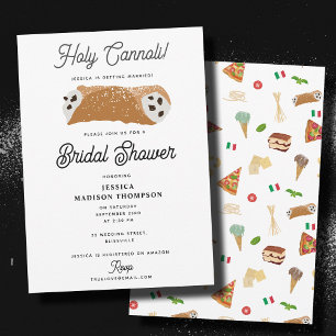 Italienische Food Holy Cannoli Brautparty Hochzeit Einladung