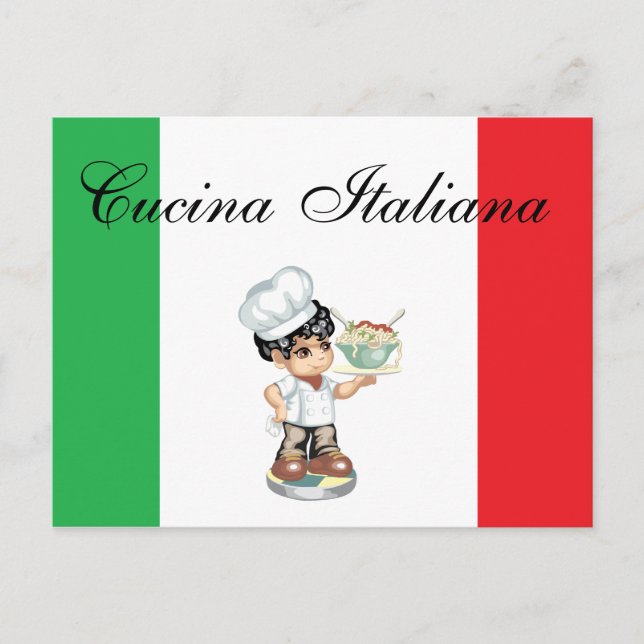 Italienische Food Recicard Postkarte (Vorderseite)