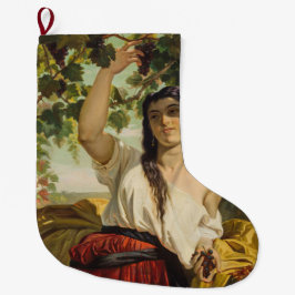 Italienische Frau, die Trauben pflückt (Sommerernt Großer Weihnachtsstrumpf
