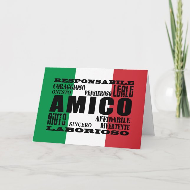 Italienische Freunde: Qualitäten Karte (Vorderseite)