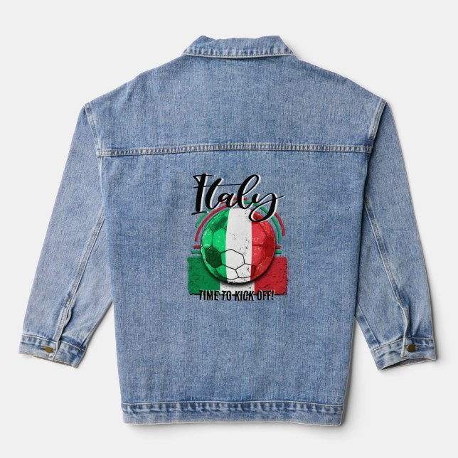 Italienische Fußballflagge, Italienische Meistersc Jeansjacke (Rückseite)
