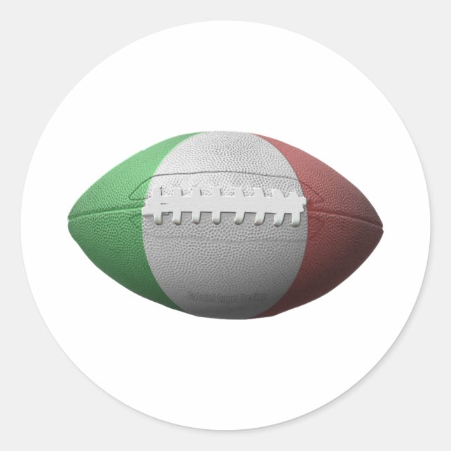 Italienische Fußballflagge Runder Aufkleber (Vorderseite)