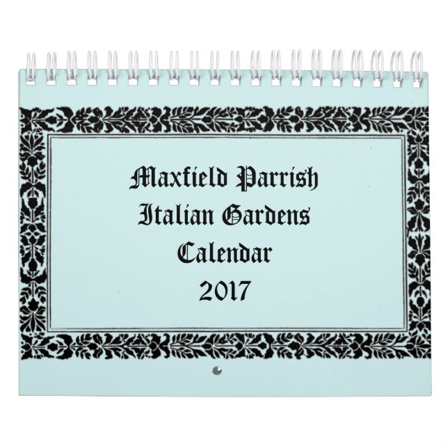 Italienische Gärten durch Maxfield Parrish Kalender (Titelbild)