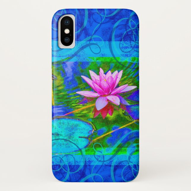 Italienische Garten-Rosa-Wasserlilie elegant Case-Mate iPhone Hülle (Rückseite)