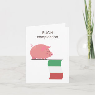 Italienische Geburtstagskarte - Buon-Ergänzung Karte