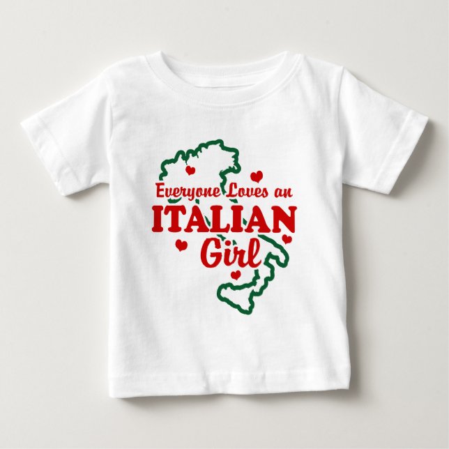 Italienische Girl Baby T-shirt (Vorderseite)