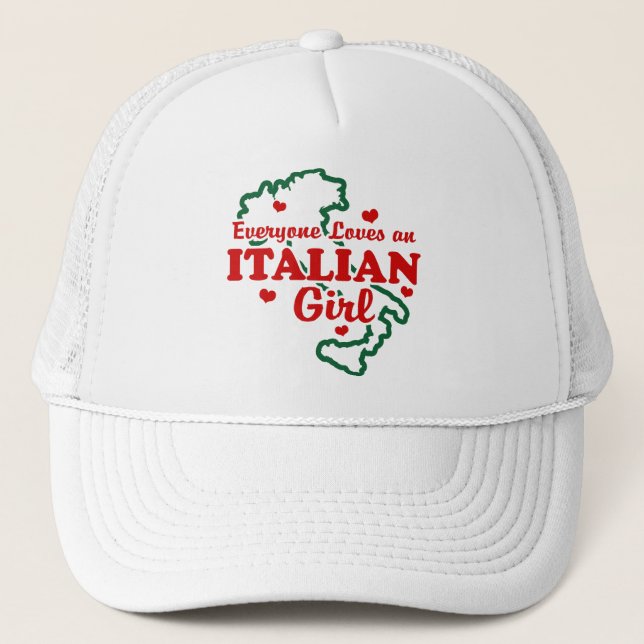 Italienische Girl Truckerkappe (Vorderseite)