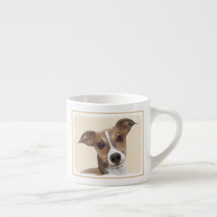 Italienische Grauhound Malerei - Niedliche Origina Espressotasse