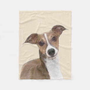Italienische Grauhound Malerei - Niedliche Origina Fleecedecke