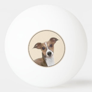 Italienische Grauhound Malerei - Niedliche Origina Tischtennisball
