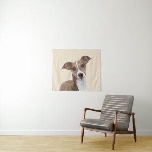 Italienische Grauhound Malerei - Niedliche Origina Wandteppich