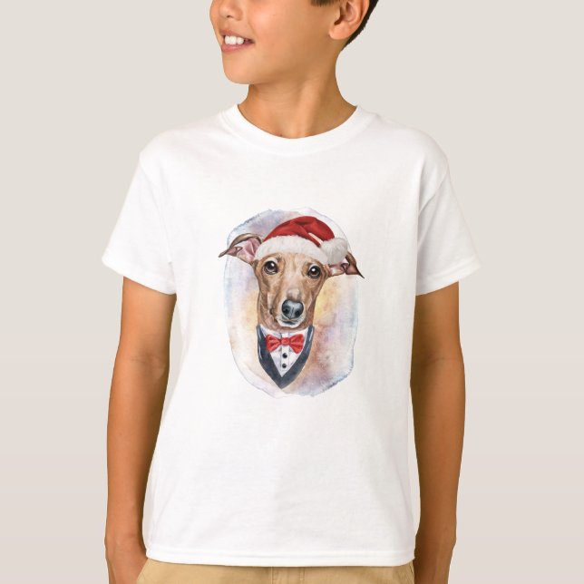 Italienische Grauhund Weihnachtsgeschenke für Hund T-Shirt (Vorderseite)