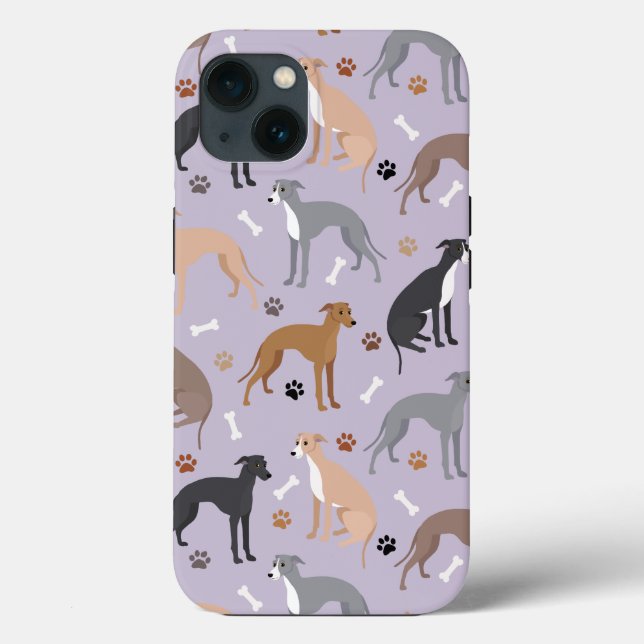 Italienische Grauhunde und Hunde Knochen und Paare Case-Mate iPhone Hülle (Rückseite)