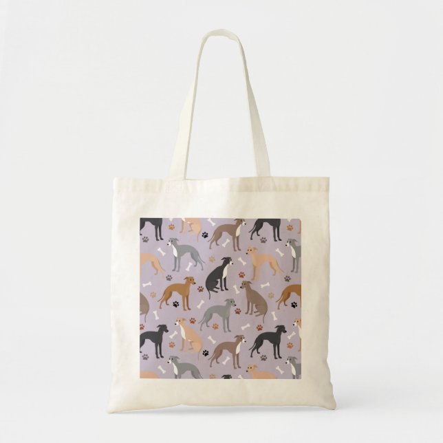 Italienische Grauhunde und Hunde Knochen und Paare Tragetasche (Vorne)
