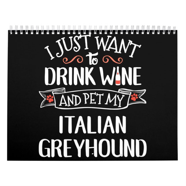 Italienische Grauschweinbesitzer & Hundebesitzer Kalender (Titelbild)