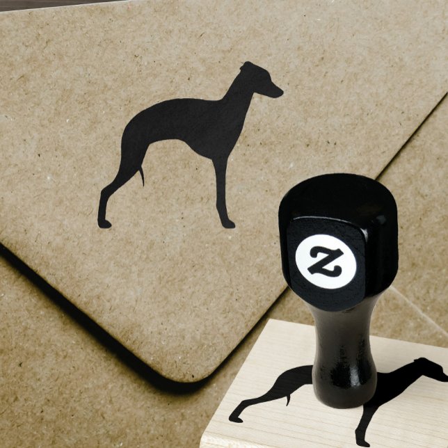 Italienische Greyhound Hunde Silhouette Iggy Gummistempel (Von Creator hochgeladen)