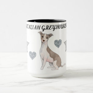 ITALIENISCHE GREYHOUND KOPIEREN ZWEI ZONNE-TASSE.  TASSE
