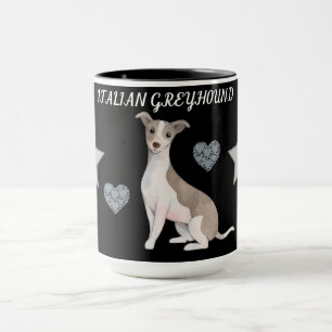 ITALIENISCHE GREYHOUND KOPIEREN ZWEI ZONNE-TASSE.  TASSE