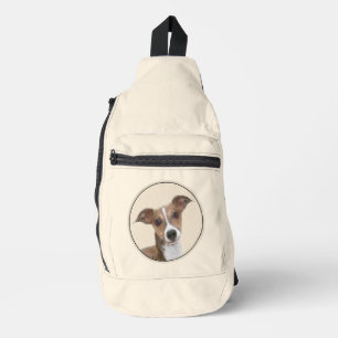 Italienische Greyhound Malerei Sable Original Hund Crossbody Bag