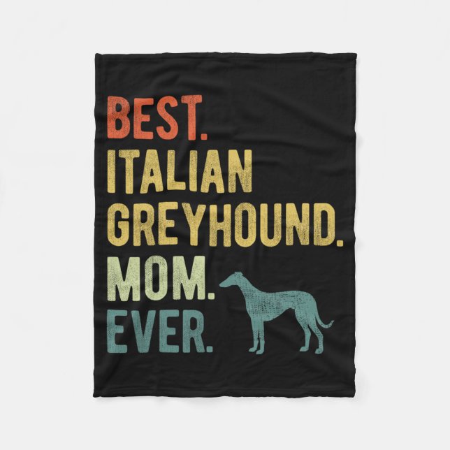 Italienische Greyhound Mama Ever Dog Liebt Muttert Fleecedecke (Vorderseite)