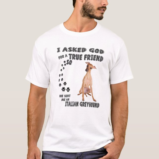 Italienische Greyhound Quote Mama, Sighthound Vate T-Shirt (Vorderseite)