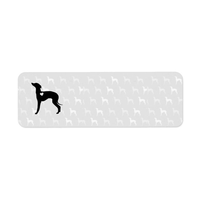 Italienische Greyhound-Rücksendeadressen-Aufkleber (Vorne)