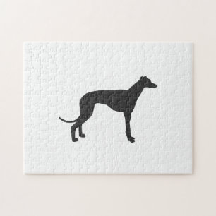 Italienische Greyhound-Silhouette in Schwarz