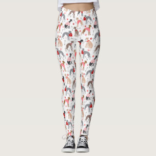 Italienische Greyhound Valentine Pattern Leggings
