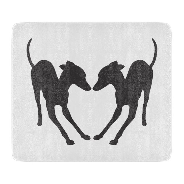 Italienische Greyhounds Playful IGs Schneidebrett (Vorderseite)