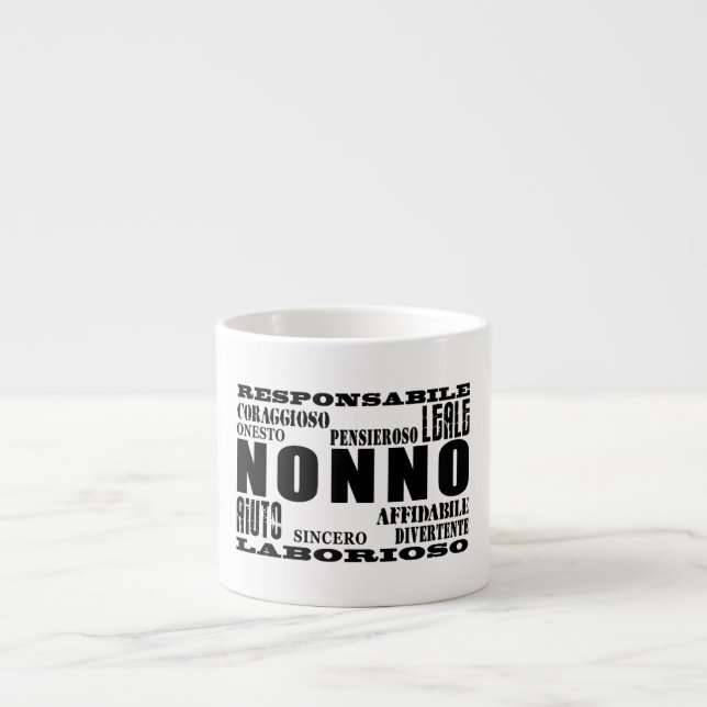 Italienische Großväter: Qualitäten Espressotasse (Vorderseite)
