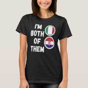 Italienische Hälfte kroatisches Kulturerbe Italia  T-Shirt