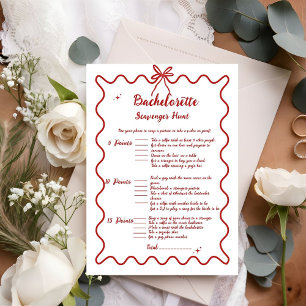 Italienische Hand Gezeichnet Bachelorette Scavenge Ankündigung